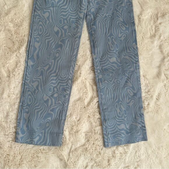 Princess Polly Addison Printed jeans size 4 blue groovy print straight leg - Picture 9 of 14
